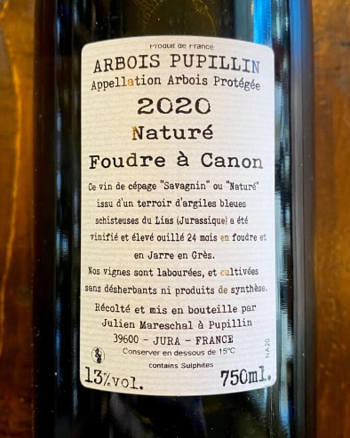 Arbois Foudre à Canon Savagnin 2020