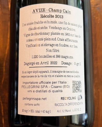 Avize Champ Cain 2013 Deg. 04/22