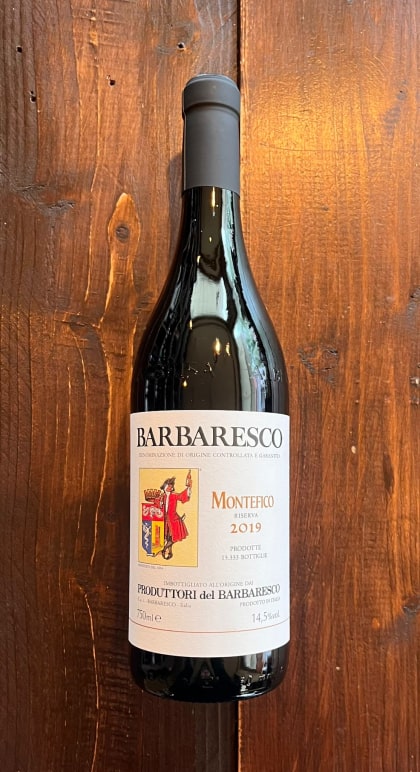 Barbaresco Montefico Riserva 2019
