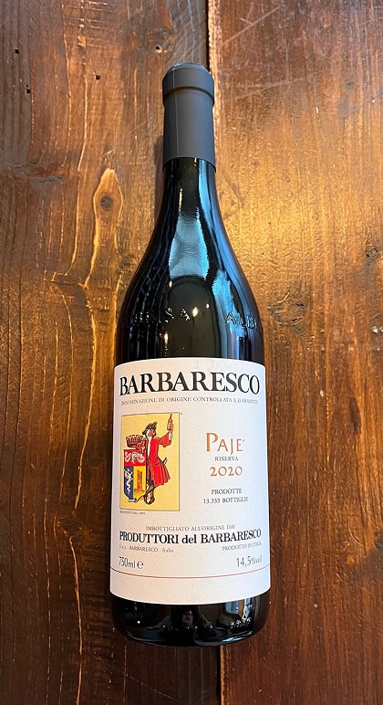 Barbaresco Paje' Riserva 2020