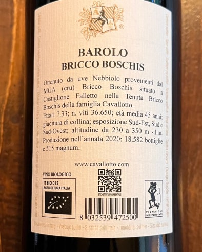 Barolo Bricco Boschis 2020