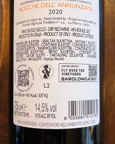 Barolo Rocche dell'Annunziata 2020