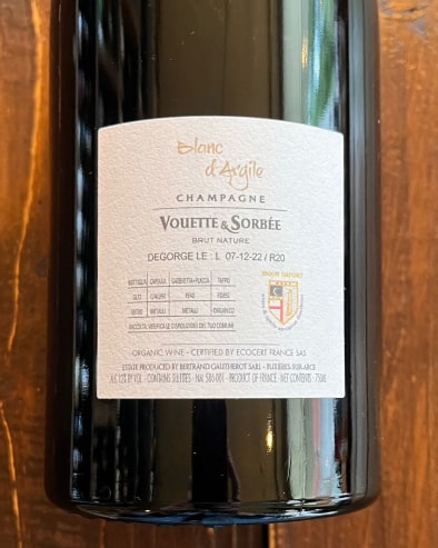 Blanc d'Argile Extra Brut Deg. 12/22
