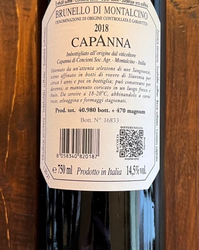 Brunello di Montalcino 2018