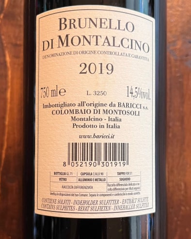 Brunello di Montalcino 2019