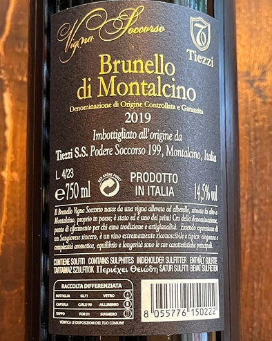 Brunello di Montalcino Vigna Soccorso 2019