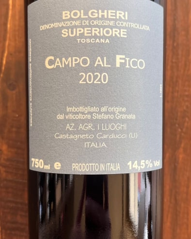 Campo al Fico 2020 Bolgheri Superiore Doc