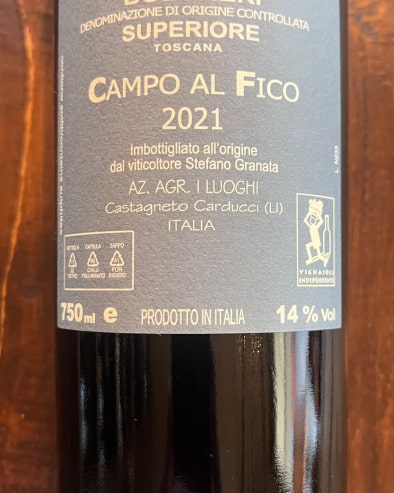 Campo al Fico 2021 Bolgheri Superiore Doc