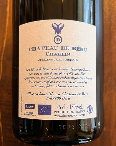 Chablis Terroirs de Bèru 2022