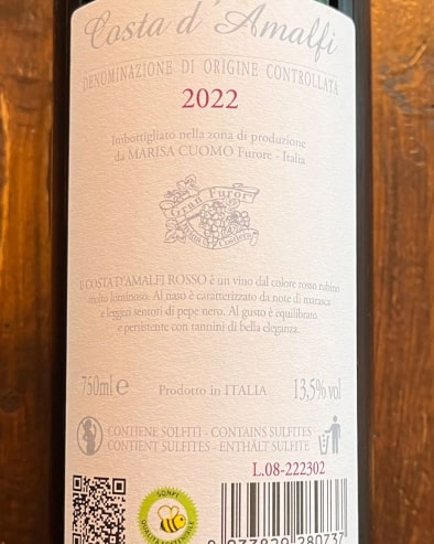 Costa d'Amalfi Rosso 2022