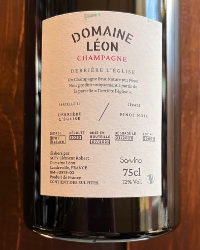 Derriere l'Eglise Brut Nature 2020 Deg.02/23