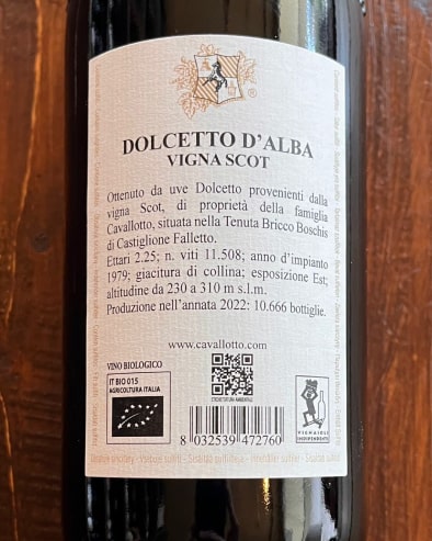 Dolcetto d'Alba Vigna Scot 2022