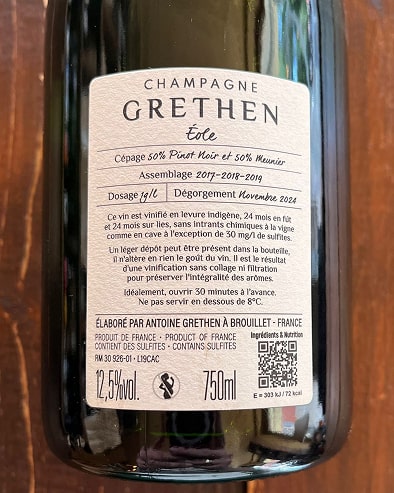 Eole Blanc de Noirs V17,18,19