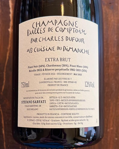 Extra brut ‘Bulles de Comptoir’ 13 Cuisine du Dimanche V.2022