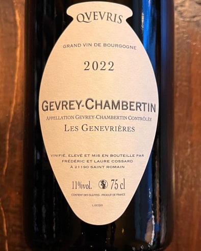 Gevrey Chambertin Les Genevrieres Qveris 2022
