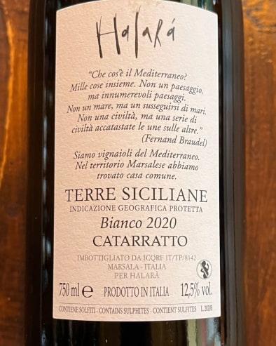 Halarà Bianco Catarratto 2020