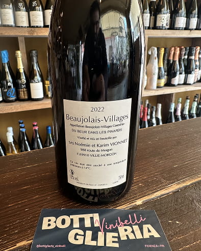 Beaujolais Villages Du Beur dans les Pinards 2022 - Bottiglieria del Borgo