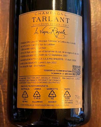 La Vigne Royale Blanc de Noirs 2007 Deg.06/22