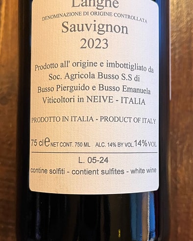 Langhe Sauvignon Arbè 2023