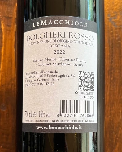 Le Macchiole 2022