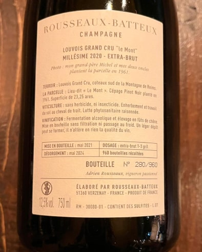 Le Mont Extra Brut 2020 Deg.05/24