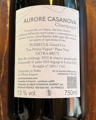 Les Petites Vignes Grand Cru V.22