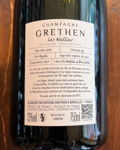 Les Wallins Brut Nature 2018