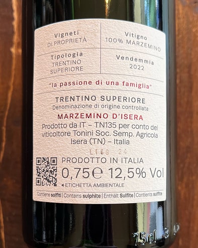 Marzemino Isera Superiore 2022
