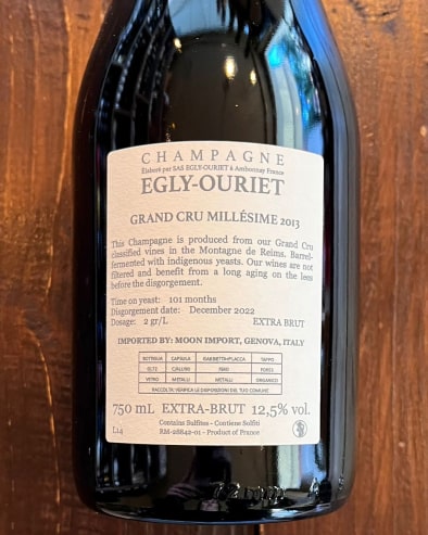 Millésime 2013 Grand Cru Deg.12/22