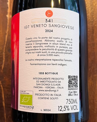 Parcella 341 Sangiovese 2024