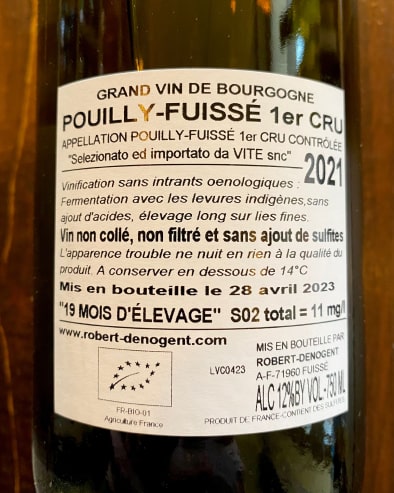 Pouilly Fuissé 1er Cru "Vers Cras" 2021
