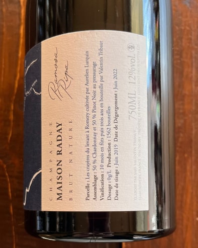 Ramosa Ripa Parcelle Les Crayeres du Levant Deg. 6/22