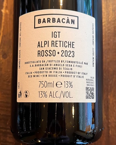 Rosso IGT Alpi Retiche 2023