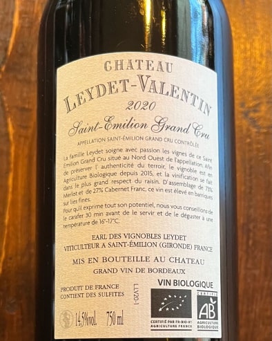 Saint-Emilion Grand Cru 2020