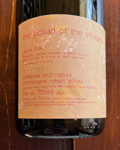 The Ballad of the Villages 2004 Brut Nature Deg.05/22