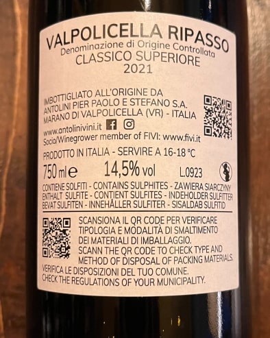 Valpolicella Ripasso 2021