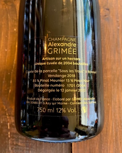 Blanc de Noirs 2018 Deg.01/22