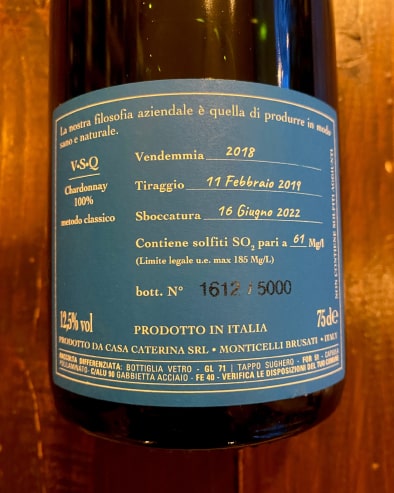 Brut Nature Cuvée 36 - Bottiglieria del Borgo