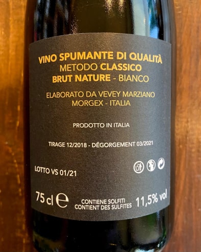 Brut Nature metodo classico