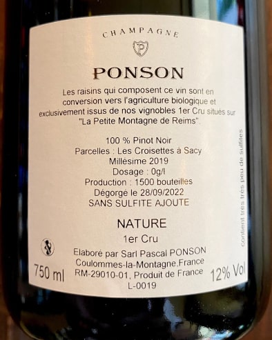 Premier Cru Croisettes BdN Nature Deg. 9/22