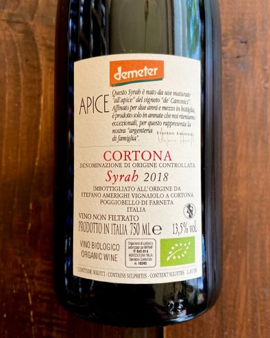 Syrah Cortona Apice 2018