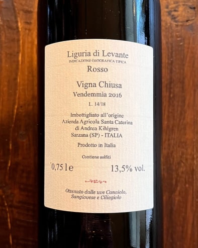 Vigna Chiusa 2016