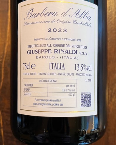 Barbera d'Alba 2023