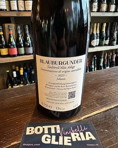 Pinot Nero Johann 2023 - Bottiglieria del Borgo