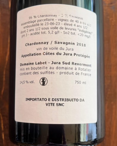 Chardonnay/Savagnin Vin de Voile 2018