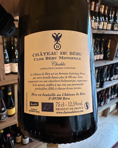 Chablis Clos Béru Monopole 2020