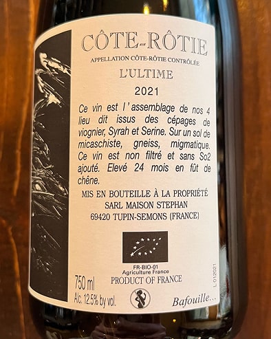 Cote Rotie "L'Ultime" 2021