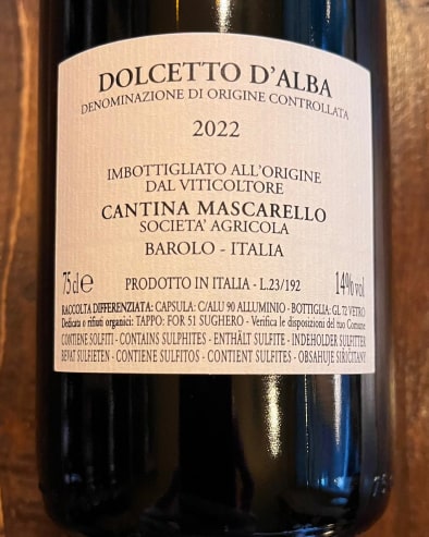 Dolcetto d'Alba 2022