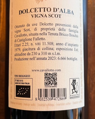 Dolcetto d'Alba Vigna Scot 2023