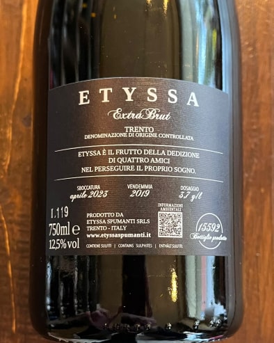 Etyssa Extra Brut Cuvee n.8 2019 Deg.04/23